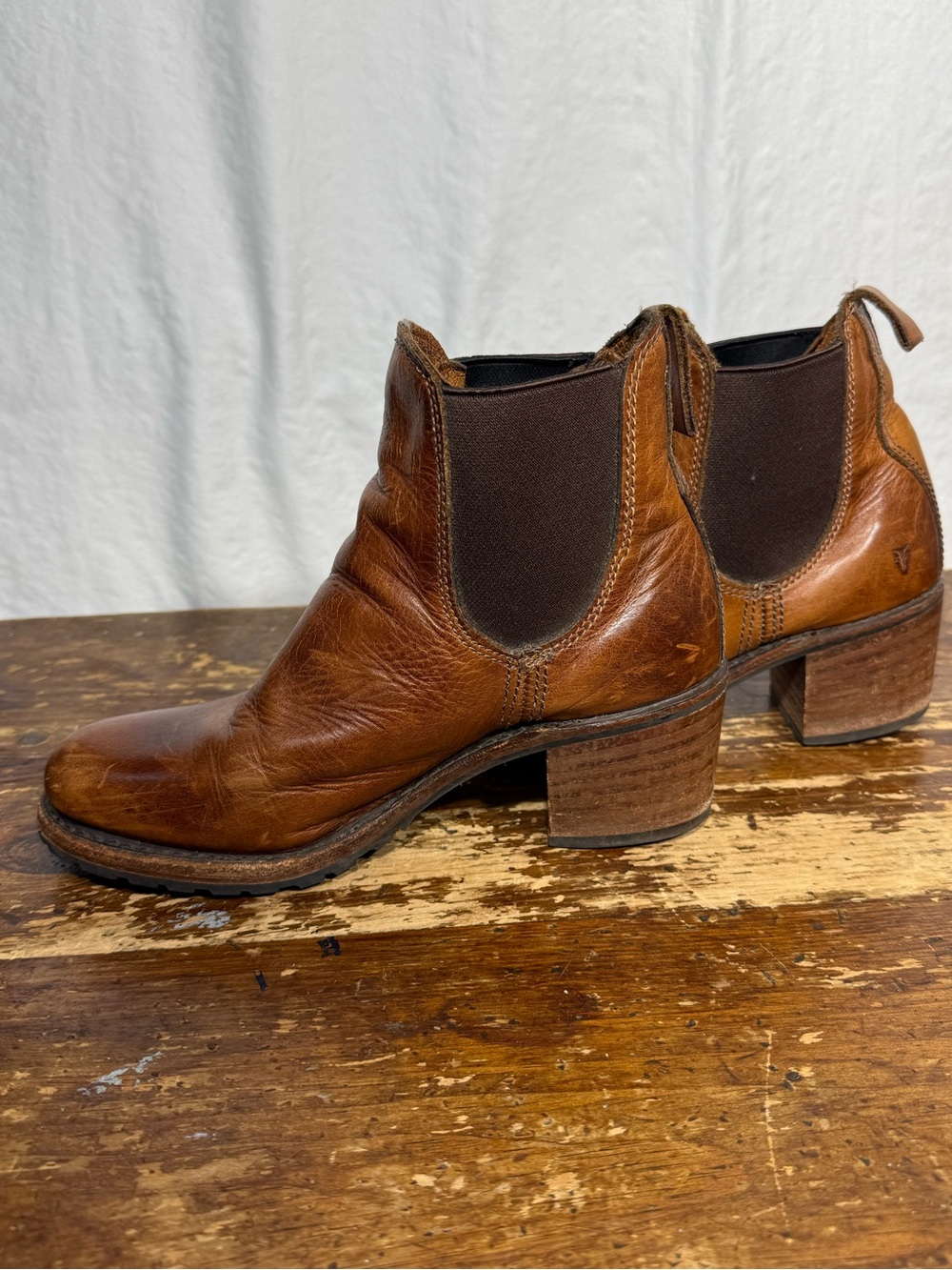 Frye Women's Chelsea Ankle Boots in Cognac Leather - Picture 5 of 7
